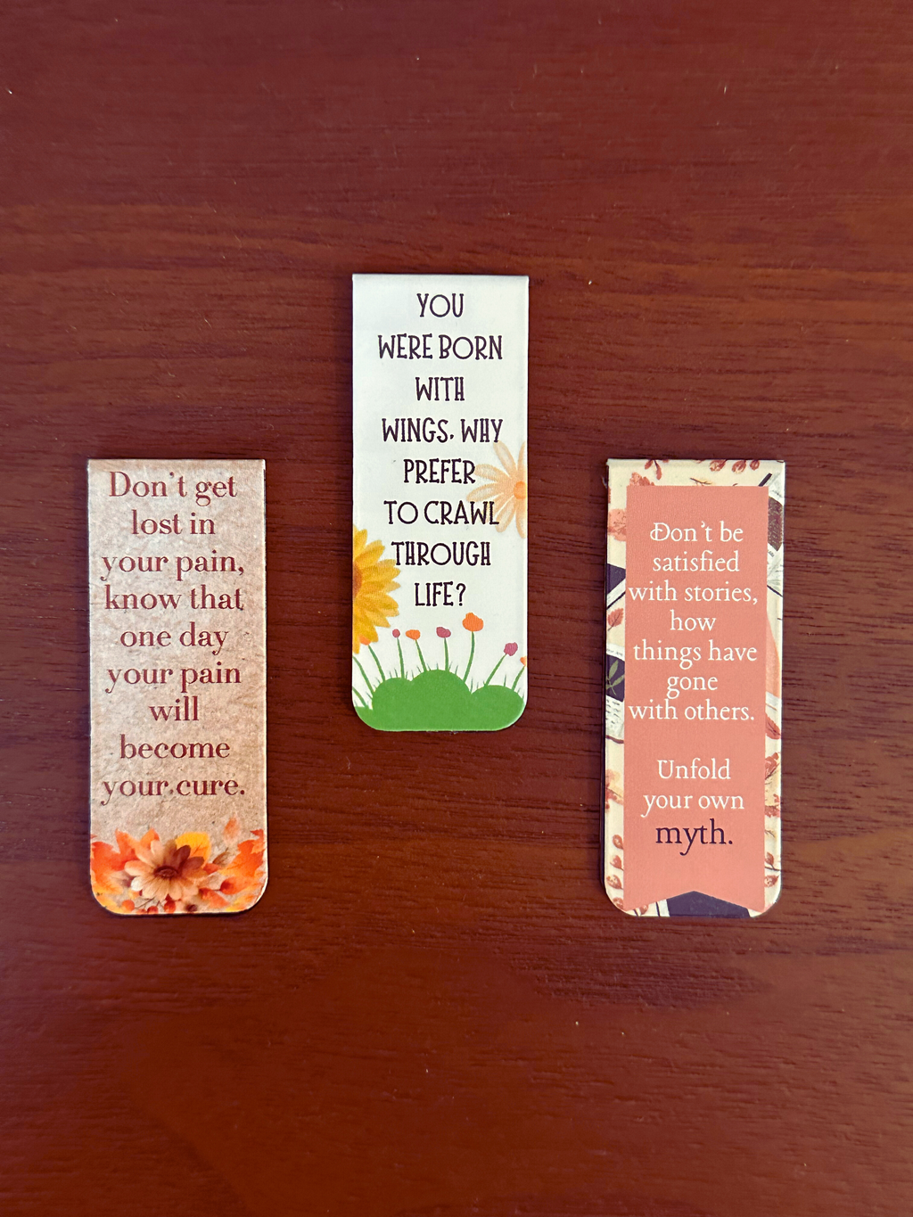 Rumi-Inspired Magnetic Bookmark Set (3-Pack) Double-Sided