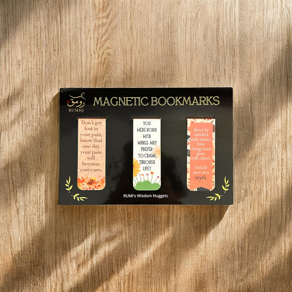 Rumi-Inspired Magnetic Bookmark Set (3-Pack) Double-Sided